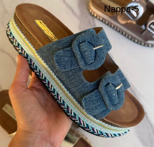 Nappa 5 pewter or denim