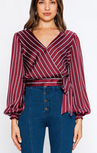 Satin Stripe top