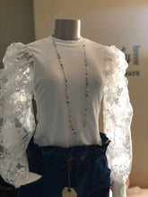 ITT712JH flowers Puff Sleeves top