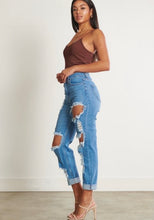 P137MS Distressed relax jean